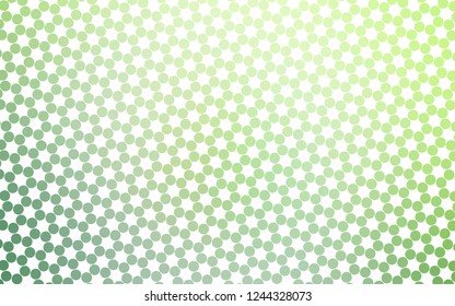 Light Green vector cover with spots. Glitter abstract illustration with blurred drops of rain. Design for business adverts.