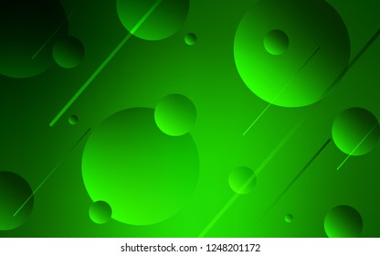 Light Green vector cover with spots. Blurred decorative design in abstract style with bubbles. Pattern can be used for futuristic ad, booklets.