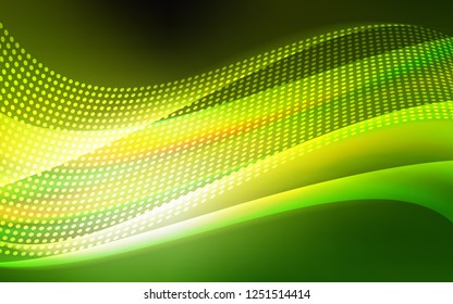 Light Green vector cover with spots, lines. Illustration with set of colorful abstract circles and lines. Pattern for trendy fabric, wallpapers.