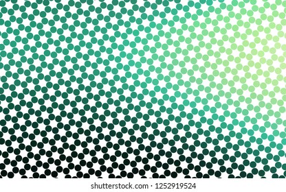 Light Green vector cover with spots. Illustration with set of shining colorful abstract circles. Design for business adverts.