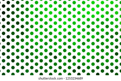 Light Green vector cover with spots. Illustration with set of shining colorful abstract circles. Pattern for beautiful websites.