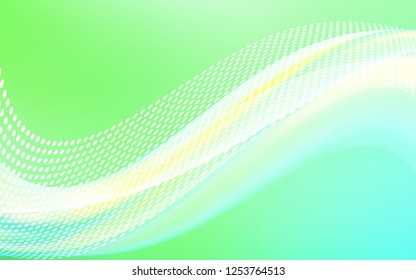 Light Green vector cover with spots, lines. Illustration with set of colorful abstract circles and lines. New template for your brand book.