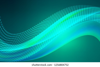 Light Green vector cover with spots, lines. Colorful illustration with circles and lines in futuristic style. Design for your business advert.