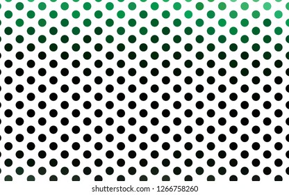 Light Green vector cover with spots. Glitter abstract illustration with blurred drops of rain. Design for business adverts.