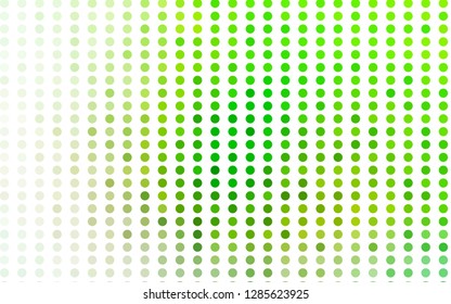 Light Green vector cover with spots. Abstract illustration with colored bubbles in nature style. Pattern for beautiful websites.