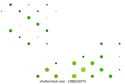Light Green vector cover with spots. Illustration with set of shining colorful abstract circles. Pattern for ads, leaflets.