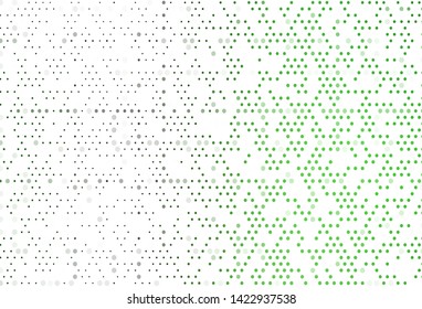 Light Green vector cover with spots. Blurred bubbles on abstract background with colorful gradient. Design for business adverts.