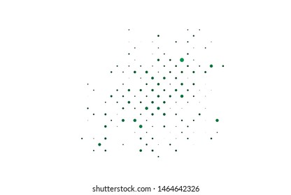 Light Green vector cover with spots. Modern abstract illustration with colorful water drops. Pattern of water, rain drops.