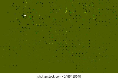 Light Green vector cover with spots. Abstract illustration with colored bubbles in nature style. Design for business adverts.