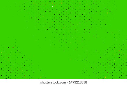 Light Green vector cover with spots. Abstract illustration with colored bubbles in nature style. Template for your brand book.