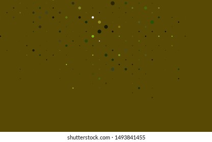 Light Green vector cover with spots. Illustration with set of shining colorful abstract circles. Pattern for beautiful websites.