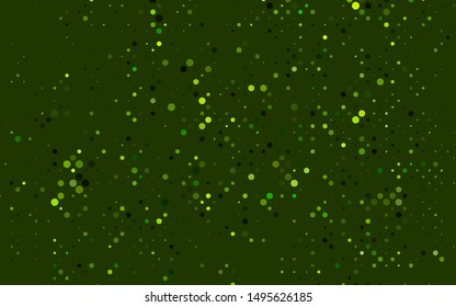 Light Green vector cover with spots. Abstract illustration with colored bubbles in nature style. Pattern for ads, leaflets.