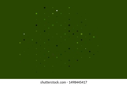 Light Green vector cover with spots. Glitter abstract illustration with blurred drops of rain. Design for posters, banners.