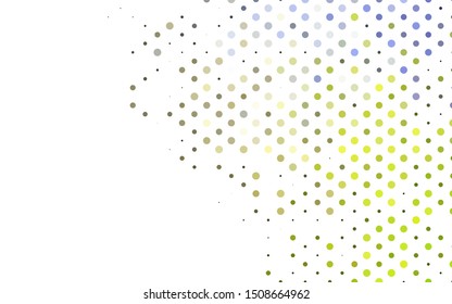 Light Green vector cover with spots. Beautiful colored illustration with blurred circles in nature style. Pattern for ads, leaflets.