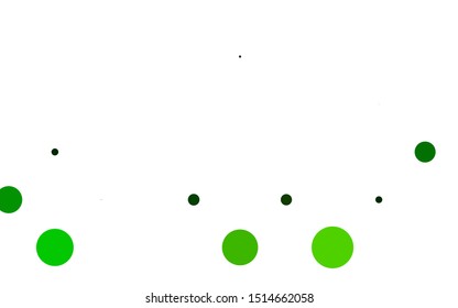 Light Green vector cover with spots. Blurred decorative design in abstract style with bubbles. Design for business adverts.