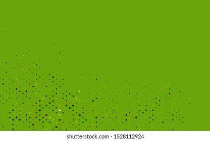 Light Green vector cover with spots. Blurred decorative design in abstract style with bubbles. Pattern of water, rain drops.
