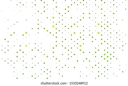 Light Green vector cover with spots. Blurred bubbles on abstract background with colorful gradient. Pattern for beautiful websites.