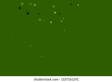 Light Green vector cover with spots. Illustration with set of shining colorful abstract circles. Pattern for ads, leaflets.