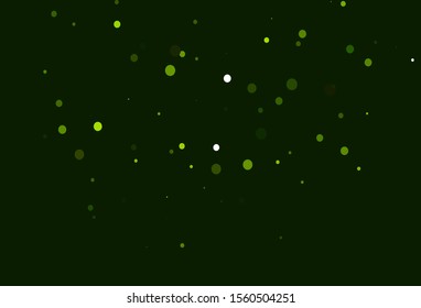 Light Green vector cover with spots. Abstract illustration with colored bubbles in nature style. Template for your brand book.