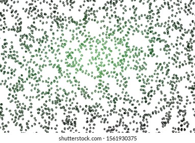 Light Green vector cover with spots. Illustration with set of shining colorful abstract circles. Design for business adverts.