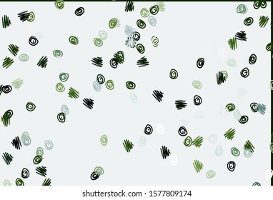 Light Green vector cover with spots. Abstract illustration with colored bubbles in nature style. Pattern for ads, leaflets.
