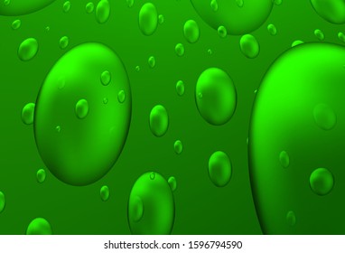 Light Green vector cover with spots. Glitter abstract illustration with blurred drops of rain. The pattern can be used for ads, leaflets of liquid.
