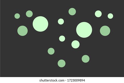 Light GREEN vector cover with spots. Abstract illustration with colored bubbles in nature style. Pattern for beautiful websites.