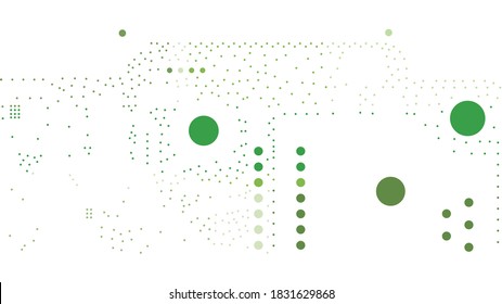 Cubierta vectorial verde claro con manchas. Ilustración abstracta con burbujas de colores al estilo natural. Patrón para sitios web hermosos.