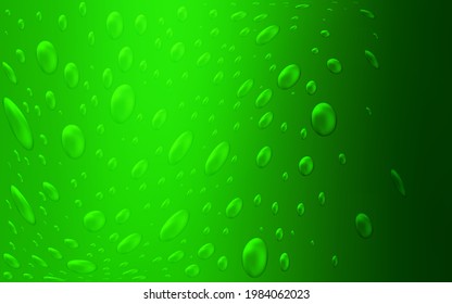 Light Green vector cover with spots. Blurred decorative design in abstract style with bubbles. Pattern can be used as texture of water, rain drops.