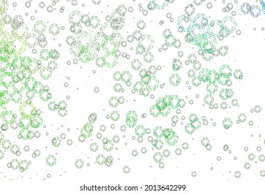 Light Green vector cover with spots. Modern abstract illustration with colorful water drops. Completely new template for your brand book.