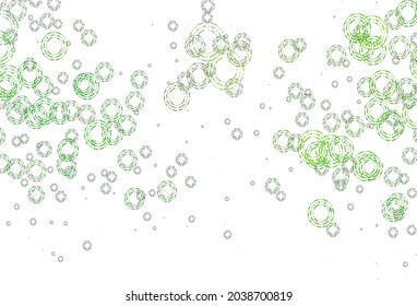 Light Green vector cover with spots. Blurred bubbles on abstract background with colorful gradient. Pattern for ads, leaflets.