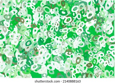 Light Green vector cover with spots. Glitter abstract illustration with blurred drops of rain. Pattern for beautiful websites.