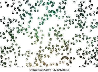 Cubierta vectorial verde claro con manchas. Diseño decorativo borroso en estilo abstracto con burbujas. Patrón de anuncios, folletos.