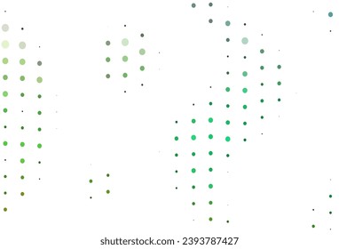 Light Green vector cover with spots. Illustration with set of shining colorful abstract circles. Completely new template for your brand book.