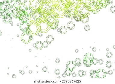 Light Green vector cover with spots. Blurred decorative design in abstract style with bubbles. Template for your brand book.