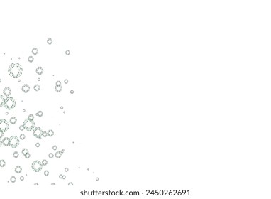 Cubierta de Vector verde claro con manchas. Ilustración Abstractas con burbujas de colores en estilo de la naturaleza. Patrón para anuncios, folletos.