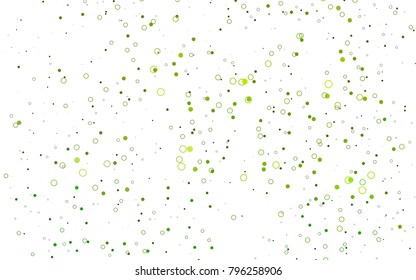 Light Green vector  cover with spots. Illustration with set of shining colorful abstract circles. The pattern can be used for ads, leaflets of liquid.