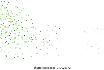 Light Green vector  cover with spots. Blurred decorative design in abstract style with bubbles. New design for ad, poster, banner of your website.