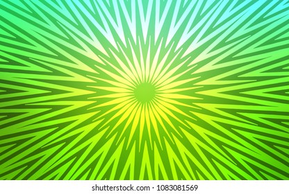 Light Green vector cover with stright stripes. Decorative shining illustration with lines on abstract template. Template for your beautiful backgrounds.