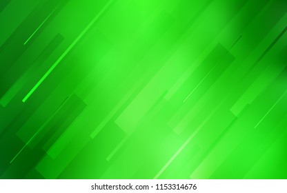 Light Green vector cover with stright stripes. Shining colored illustration with sharp stripes. Best design for your ad, poster, banner.
