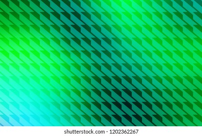 Light Green vector cover with stright stripes. Glitter abstract illustration with colorful sticks. Smart design for your business advert.