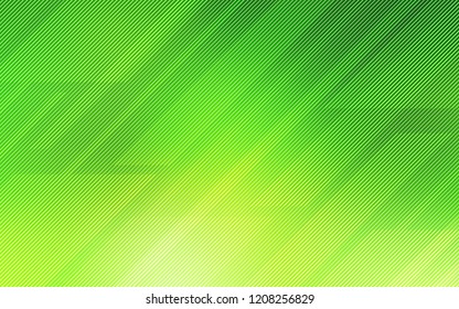 Light Green vector cover with stright stripes. Glitter abstract illustration with colored sticks. Pattern for your busines websites.