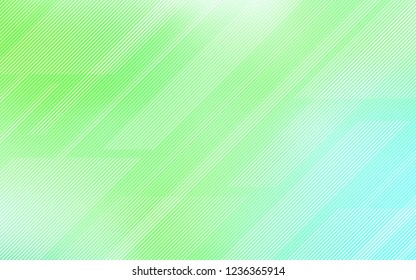 Light Green vector cover with stright stripes. Lines on blurred abstract background with gradient. The pattern for ad, booklets, leaflets.