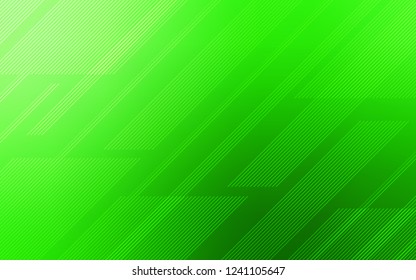 Light Green vector cover with stright stripes. Modern geometrical abstract illustration with Lines. Pattern for ads, posters, banners.
