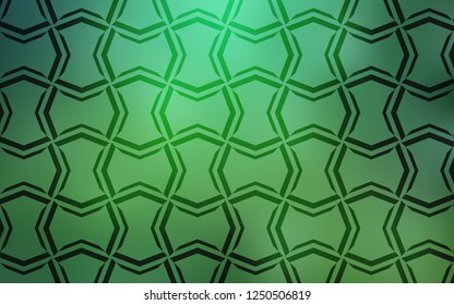 Light Green vector cover with stright stripes. Blurred decorative design in simple style with lines. Pattern for your busines websites.
