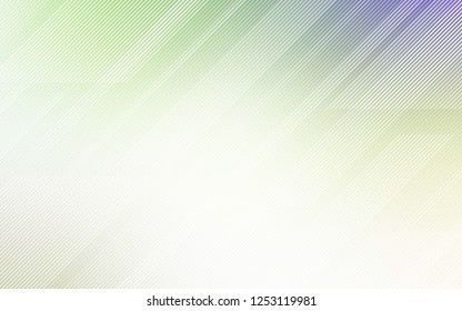 Light Green vector cover with stright stripes. Lines on blurred abstract background with gradient. Pattern for ads, posters, banners.