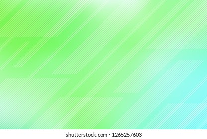 Light Green vector cover with stright stripes. Shining colored illustration with sharp stripes. Pattern for your busines websites.
