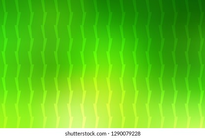 Light Green vector cover with stright stripes. Glitter abstract illustration with colored sticks. Best design for your ad, poster, banner.