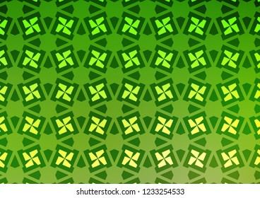 Light Green vector cover in triangles, cubes. Abstract gradient illustration with triangles, cubes. Pattern for commercials.