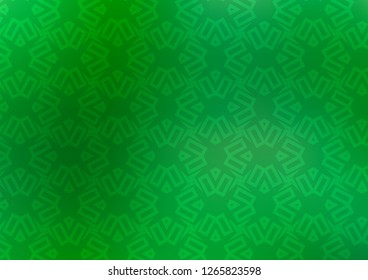 Light Green vector cover in triangles, cubes. Illustration with set of colorful triangles, squares. Pattern for commercials.